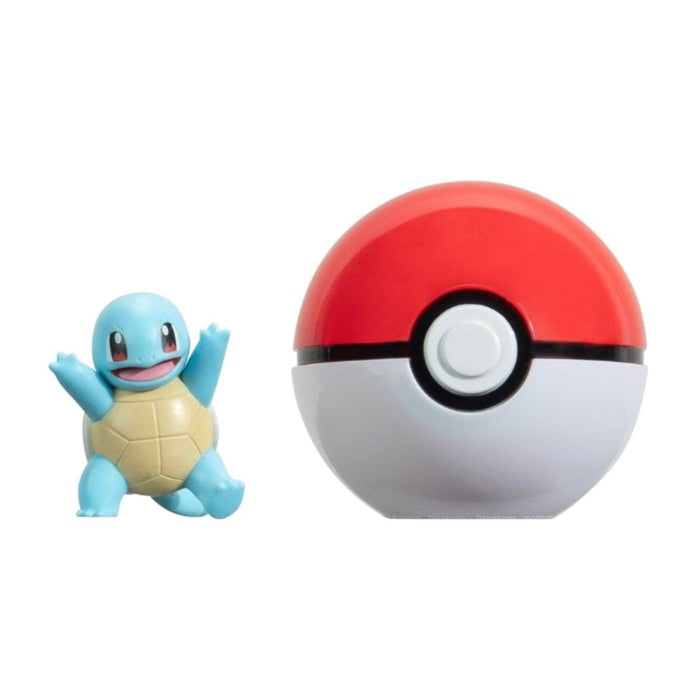 Pokemon Squirtle figuuri ja Clip'n' Go - poke pallo
