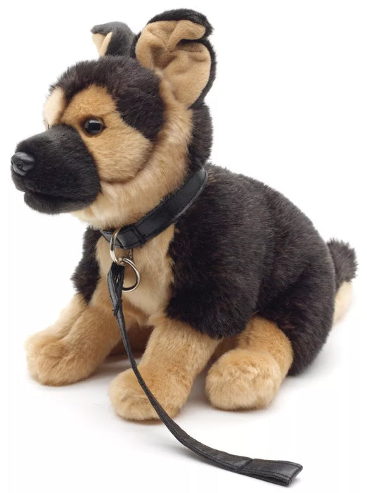 Saksanpaimenkoira ja hihna pehmolelu 24cm