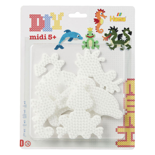 Hama helmi Midi alusta 4kpl - delfiini, lohikäärme, hevonen, sammakko