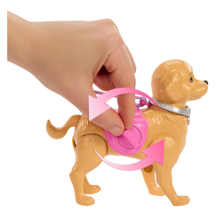 Barbie Walk And Potty nukke ja koira leikkisetti