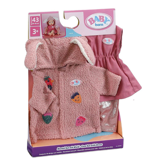 Baby Born nuken pupu Takki, legginsit ja tunika 43cm