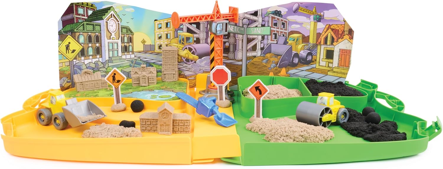 Kinetic Sand Rakennustyömää leikkihiekka setti