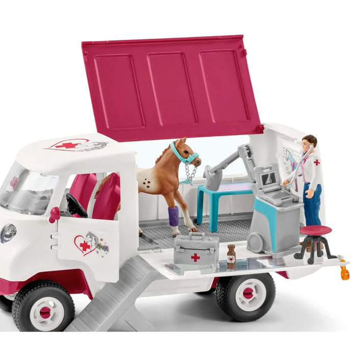 Schleich 72140 Ratsastuskilpailu ja eläinlääkärin auto