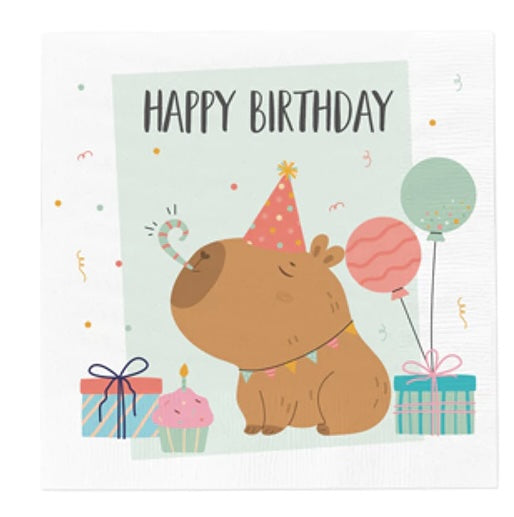 Capybara Servietit lasten juhliin 20kpl