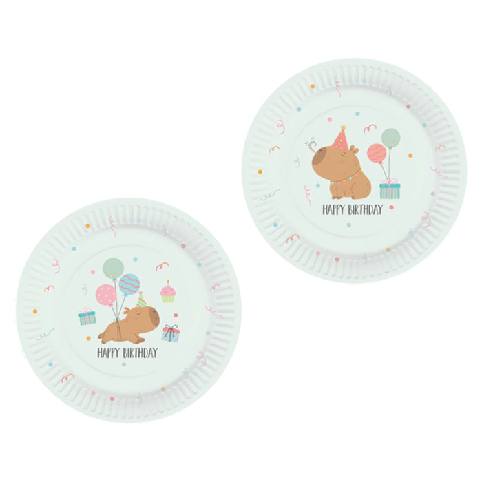 Capybara paperilautaset 8kpl