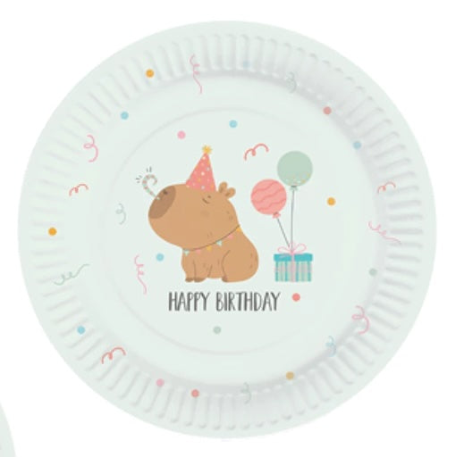 Capybara paperilautaset 8kpl