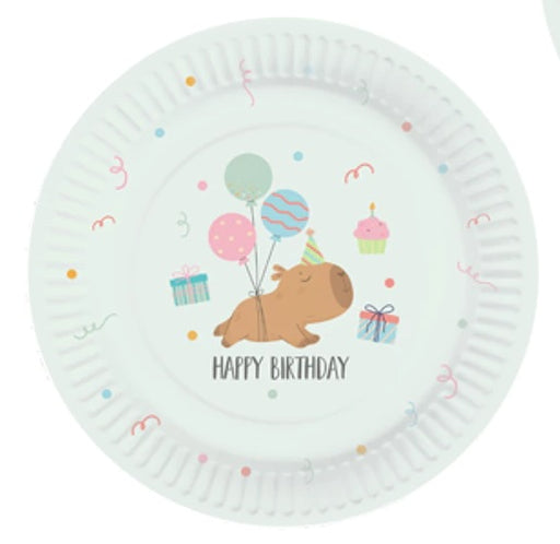 Capybara paperilautaset 8kpl