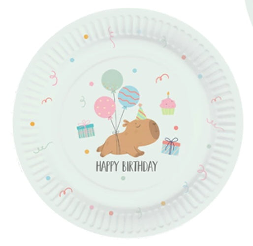 Capybara paperilautaset 8kpl