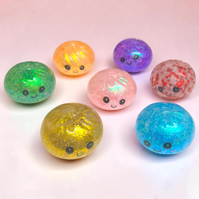 Squishy Dumpling Glitter Beads Edition 5,5cm yllätys fidget