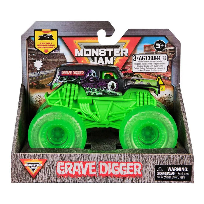 Monster Jam Lights up Grave Digger auto 1:43