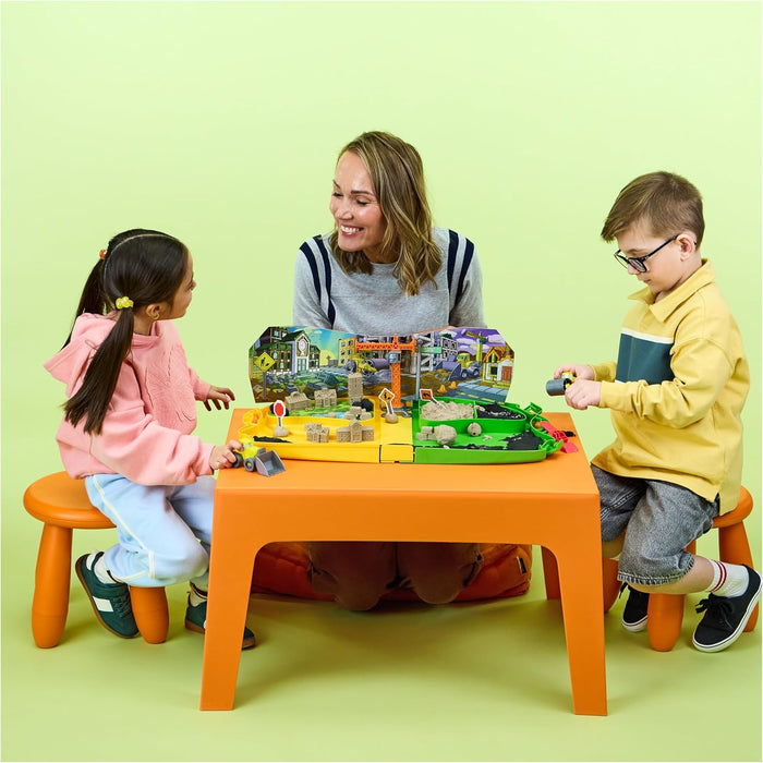 Kinetic Sand Rakennustyömää leikkihiekka setti