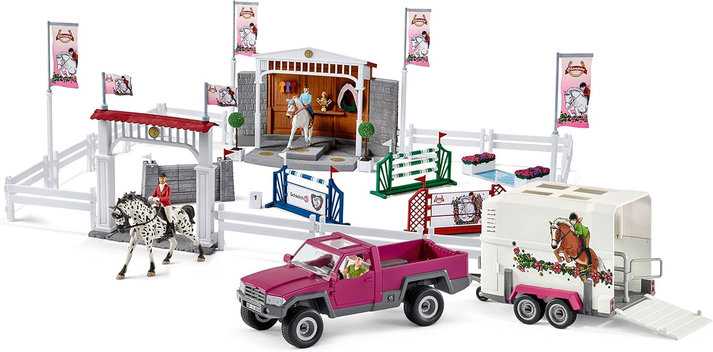 Schleich 72105 Suuri hevoskilpailu ja Pick-up hevostraileri - Erikoiserä!