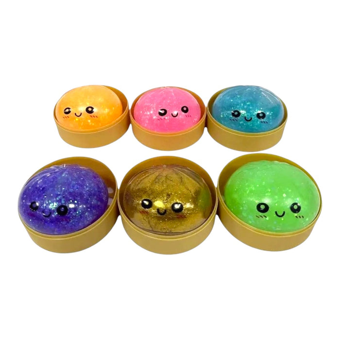 Kawaii Squishy Glitter Dumpling 8,5cm yllätys fidget
