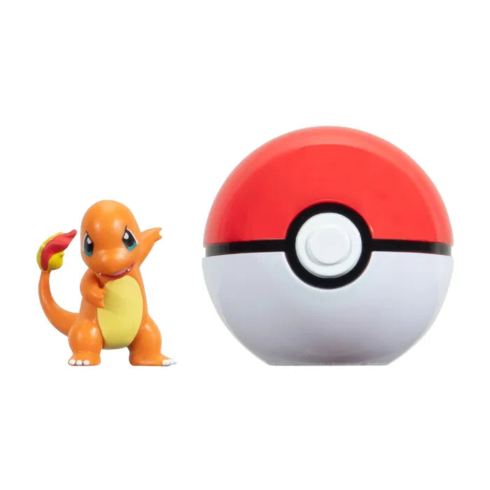 Pokemon Charmander figuuri ja Clip'n' Go - poke pallo