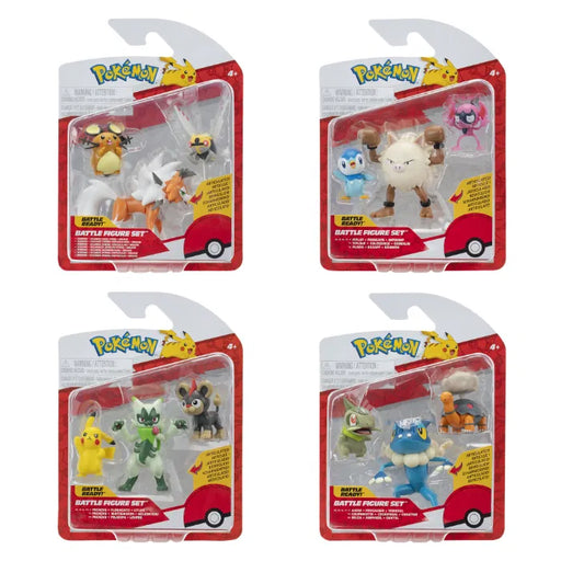 Pokemon Battle figuuri 3-Pack - Pikachu, Floragato, Litleo