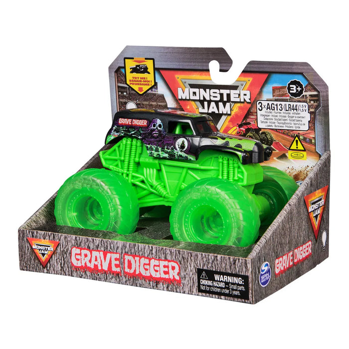 Monster Jam Lights up Grave Digger auto 1:43