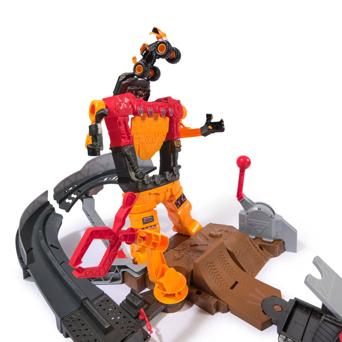 Monster Jam 1:64 Smash & Bash Smashbot stuntti setti