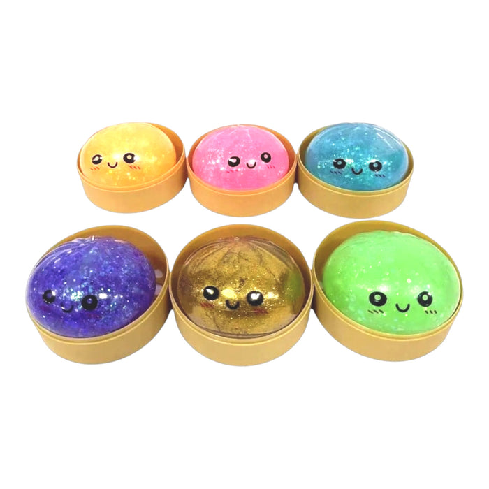 Squishy Glitter Slime Dumpling 8,5cm yllätys fidget