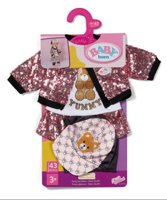 Baby Born nuken Glam kimalle asu 43cm