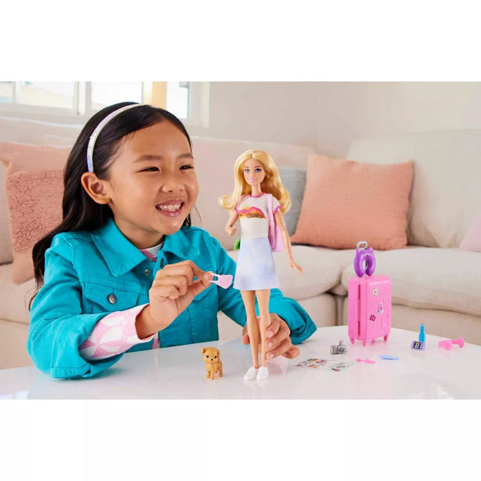 Barbie Malibu loma nukke ja koiranpentu