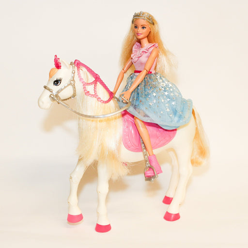 Barbie Princess interaktiivinen hevonen ja nukke - Second Hand