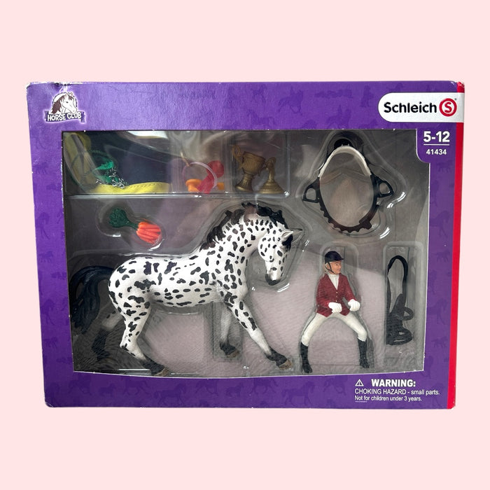 Schleich 41434 Knabstrup Nikita ja ratsastaja Elina - Second Hand