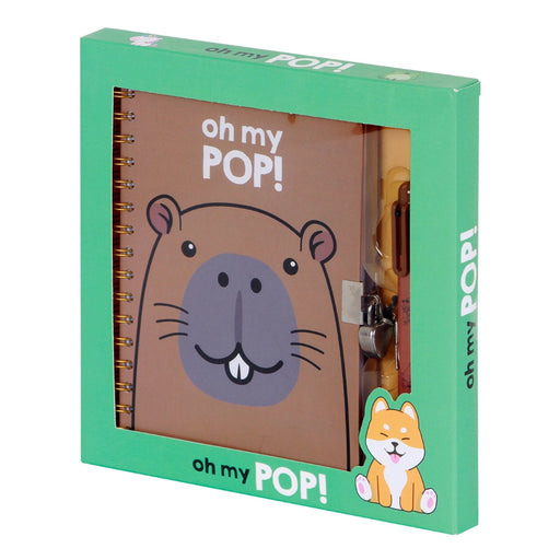 Oh My Pop! Capybara päiväkirja ja kynä lahjapakkaus