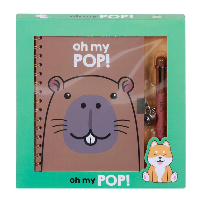 Oh My Pop! Capybara päiväkirja ja kynä lahjapakkaus