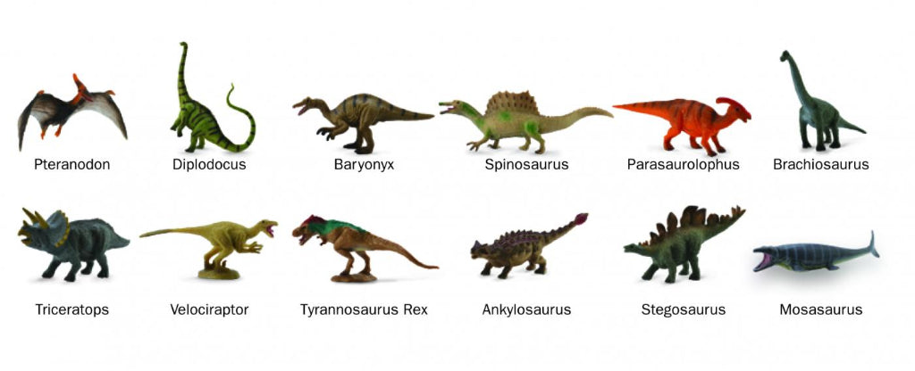 Collecta A1184 mini Dinosaurukset salkussa
