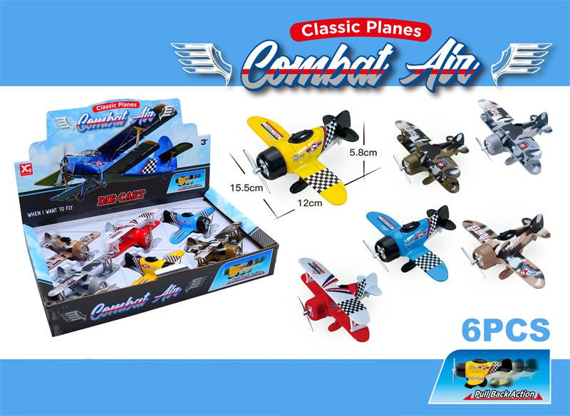 Combat Air Potkurikone puul back toiminnolla 12cm - lajitelma