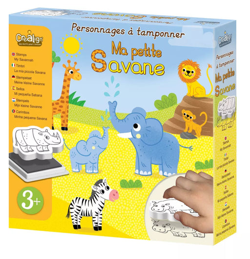 Créa Lign' Lasten leima pakkaus - Savannin eläimet