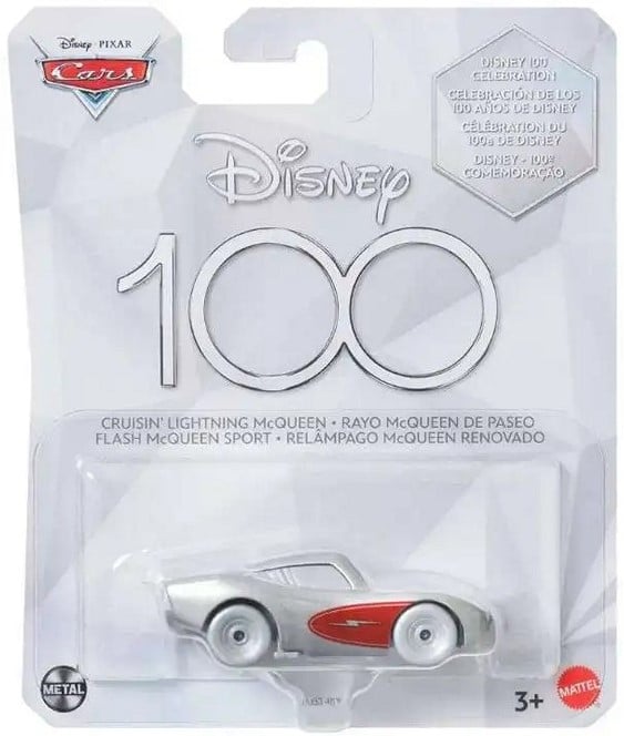 Disney Cars 100 vuotta juhla auto Salama McQueen hopeanvärinen