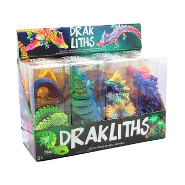 Drakliths 3D lohikäärme, krokotiili, käärme - lajitelma
