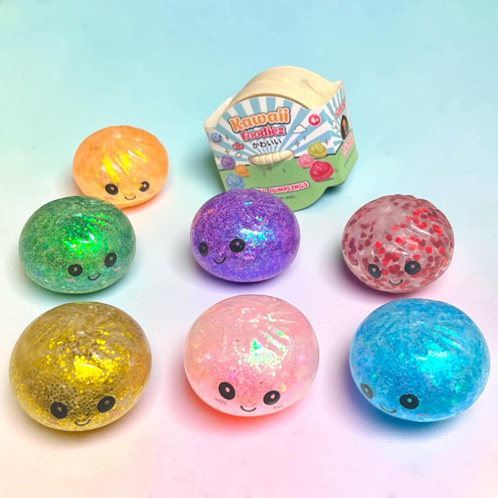 Squishy Dumpling Glitter Beads Edition 5,5cm yllätys fidget