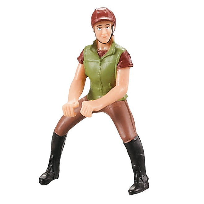 Horse Champion ratsastaja vaaleanvihreällä liivillä