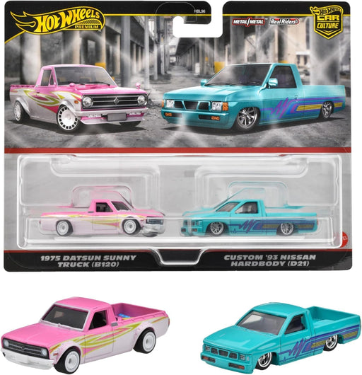 Hot Wheels Premium 2-pack - 1975 Datsun Sunny Truck & custom '93 Nissan Hardbody