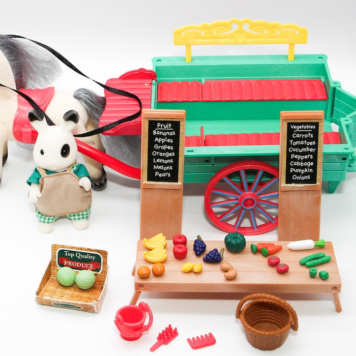 Sylvanian Families Farmer's Cart & Pony ponikärry setti - Second Hand