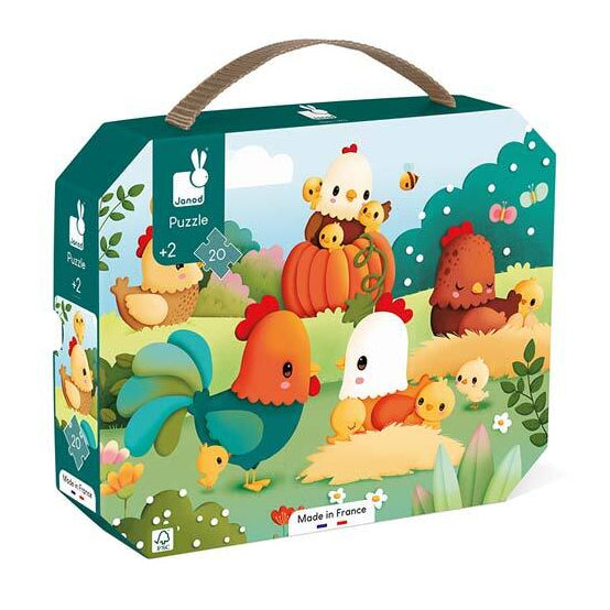 Janod Kanaperhe palapeli salkku, 20 palaa