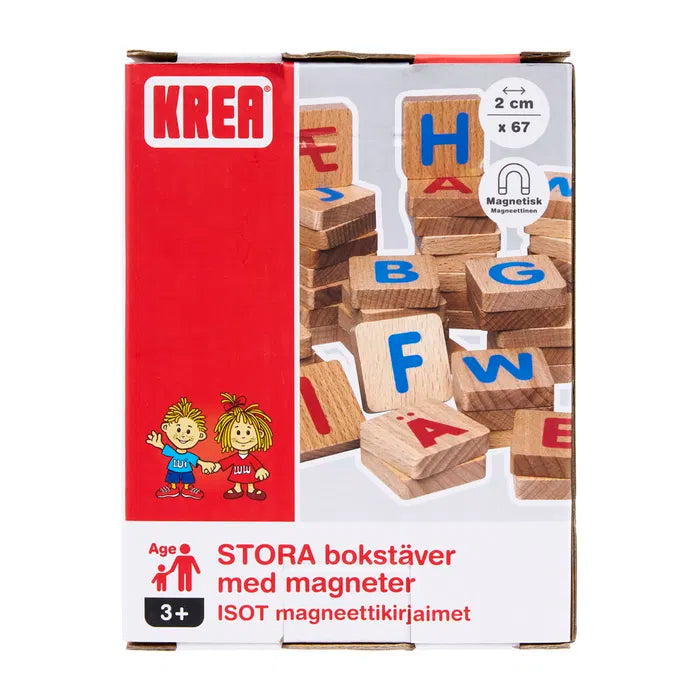 KREA puiset magneetti kirjaimet 67kpl