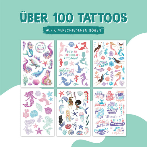 Lasten tatuointi kuvat 100kpl - Merenneidot