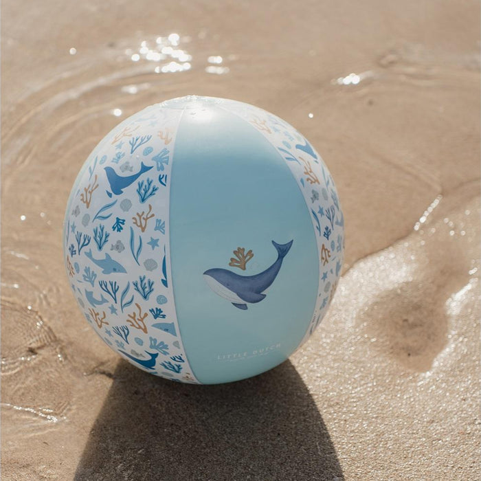 Little Dutch puhallettava Rantapallo - Ocean Dream blue