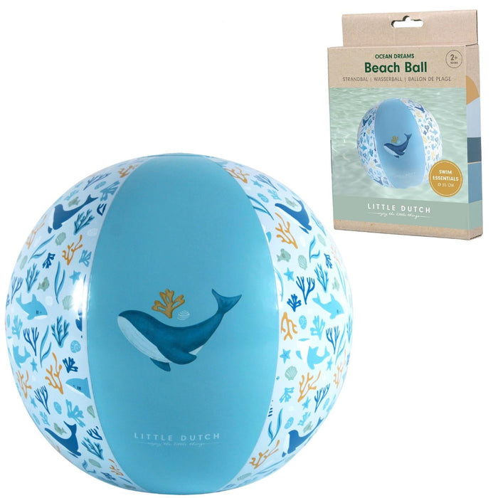 Little Dutch puhallettava Rantapallo - Ocean Dream blue