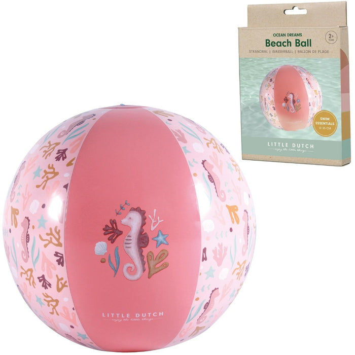 Little Dutch puhallettava Rantapallo - Ocean Dream pink