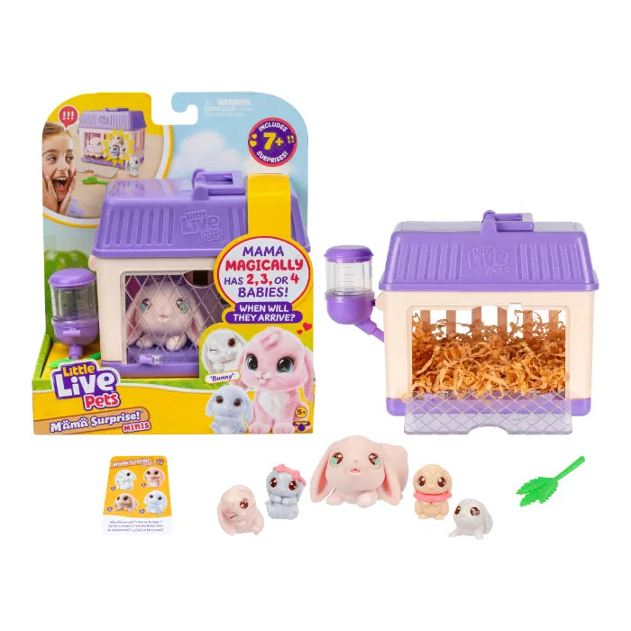 Little Live Pets Mama Suprise Mini pupu + vauvat leikkisetti