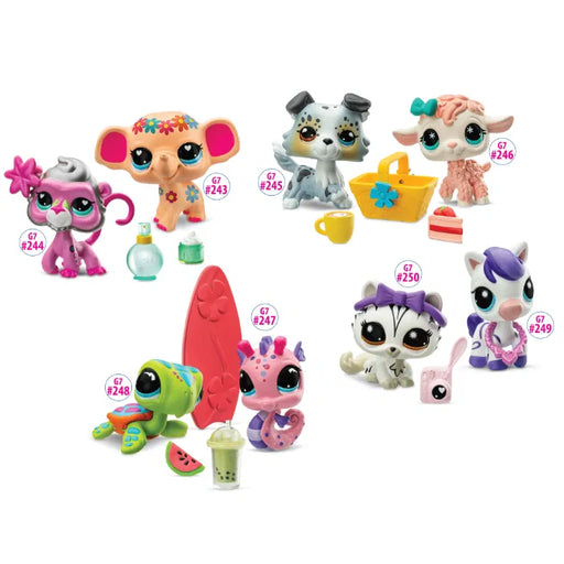 Littlest Pet Shop G7 S4 Pet pair, Norsu #243 ja Paviaani #244 - Ennakkotilaus