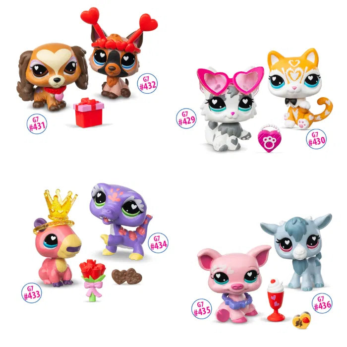Littlest Pet Shop G7 S5 Valentines Pet Pair, Krokotiili #434 ja Capybara #433
