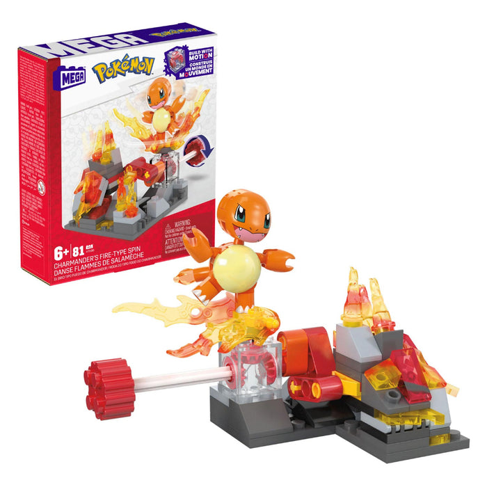 Mega Construx Pokemon Charmanders Fire Spin -rakennussetti