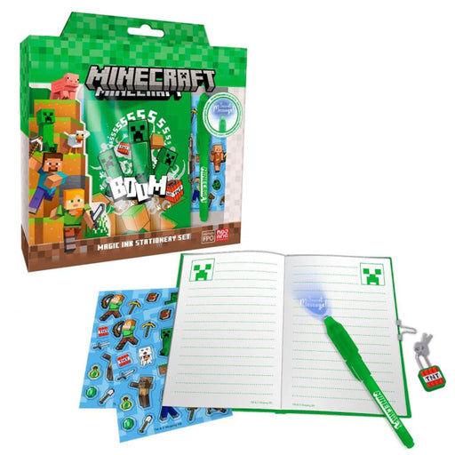 Minecraft Päiväkirja, taikakynä ja tarrat