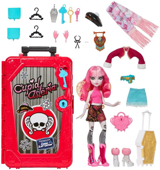 Monster High Boo Skulltimate Secrets Cabin Slay-Cation Cupid Asteria -nukke