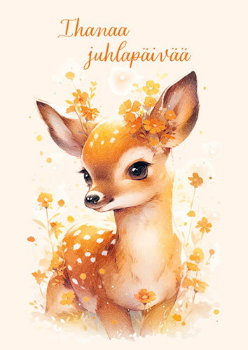 Onnittelukortti Bambi